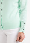 Micha Fine Knit Short Cardigan, Mint Green