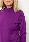 Micha Mock Neck Sweater, Purple