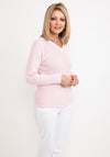 Micha Organic Cotton Knitted Jumper, Light Pink