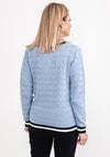 Micha Sporty Trim Knit Jumper, Blue Multi