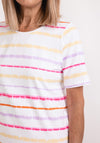Micha Pastel Faded Stripe T-Shirt, White Multi