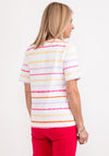 Micha Pastel Faded Stripe T-Shirt, White Multi