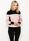Micha Frill Neck Colour Block Sweater, Black Multi