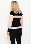 Micha Frill Neck Colour Block Sweater, Black Multi