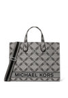 MICHAEL Michael Kors Large Gigi Empire Logo Jacquard Tote Bag, Black