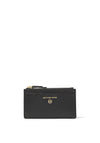 MICHAEL Michael Kors Jet Set Pebbled Leather Card Holder, Black