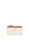 MICHAEl Michael Kors Jet Set Small Logo Card Holder Wallet, Vanilla & Acorn