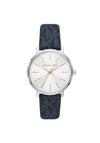 Michael Kors Pyper Logo Strap Watch, Silver