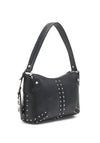 MICHAEL Michael Kors Astor Small Studded Shoulder Bag, Black