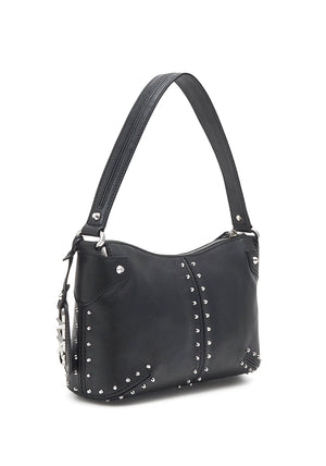 MICHAEL Michael Kors Astor Small Studded Shoulder Bag, Black