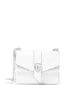 MICHAEL Michael Kors Greenwich Small Saffiano Leather Crossbody Bag, Optic white