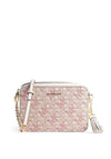 MICHAEL Michael Kors Jet Set Graphic Logo Crossbody Bag, Smokey Rose Multi