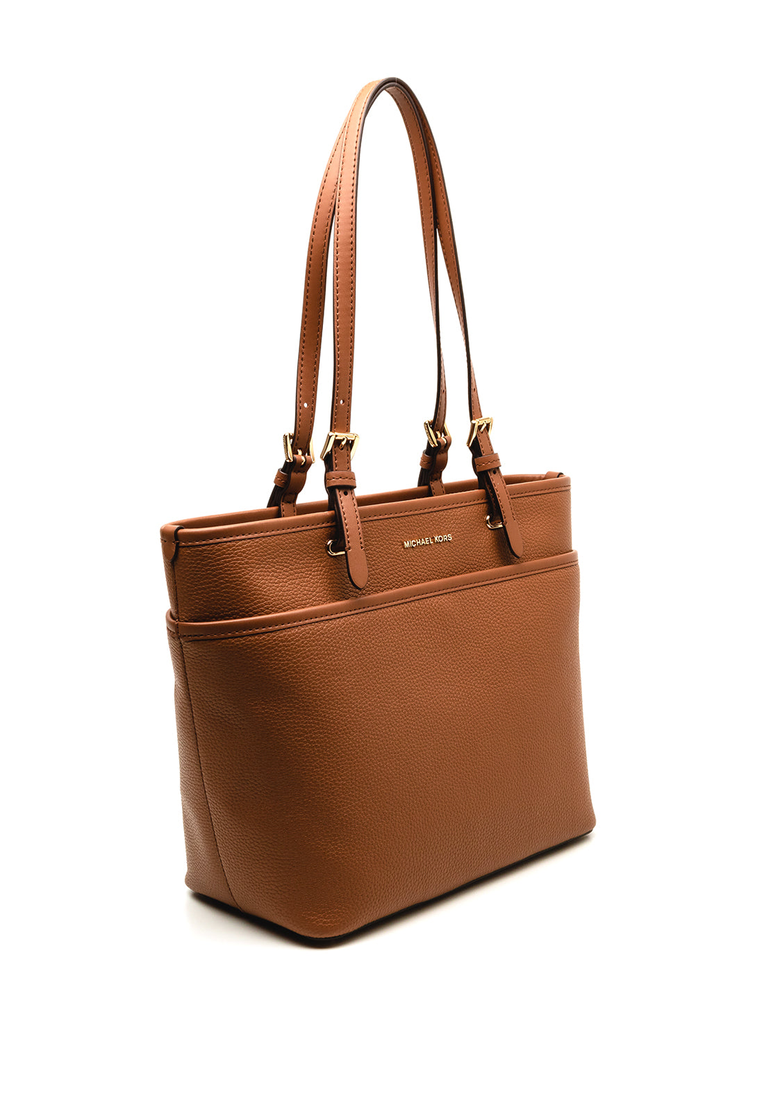 MICHAEL Michael Kors Medium Pebbled Leather Top Zip Tote, Luggage