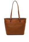 MICHAEL Michael Kors Medium Pebbled Leather Top Zip Tote, Luggage