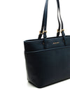 MICHAEL Michael Kors Medium Pebbled Leather Top Zip Tote, Navy