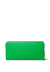 MICHAEL Michael Kors Jet Set Pebbled Leather Continental Wristlet, Palm Green