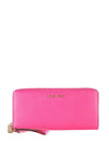 MICHAEL Michael Kors Jet Set Pebbled Leather Continental Wristlet, Cerise