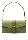 MICHAEL Michael Kors Greenwich Graphic Logo Shoulder Bag, Light Sage