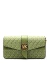 MICHAEL Michael Kors Greenwich Graphic Logo Shoulder Bag, Light Sage
