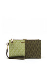 MICHAEL Michael Kors Colour Block Logo Smartphone Wallet, Sage & Olive