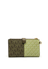 MICHAEL Michael Kors Colour Block Logo Smartphone Wallet, Sage & Olive