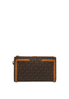 MICHAEL Michael Kors Woven Border Logo Smartphone Wallet, Brown & Acorn