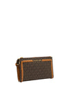 MICHAEL Michael Kors Woven Border Logo Smartphone Wallet, Brown & Acorn