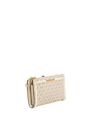 MICHAEL Michael Kors Woven Border Logo Smartphone Wallet, Vanilla & Cream