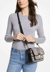 MICHAEL Michael Kors Bradshaw Animal Print Messenger Bag, Black