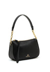 MICHAEL Michael Kors Leather Pouchette Shoulder Bag, Black