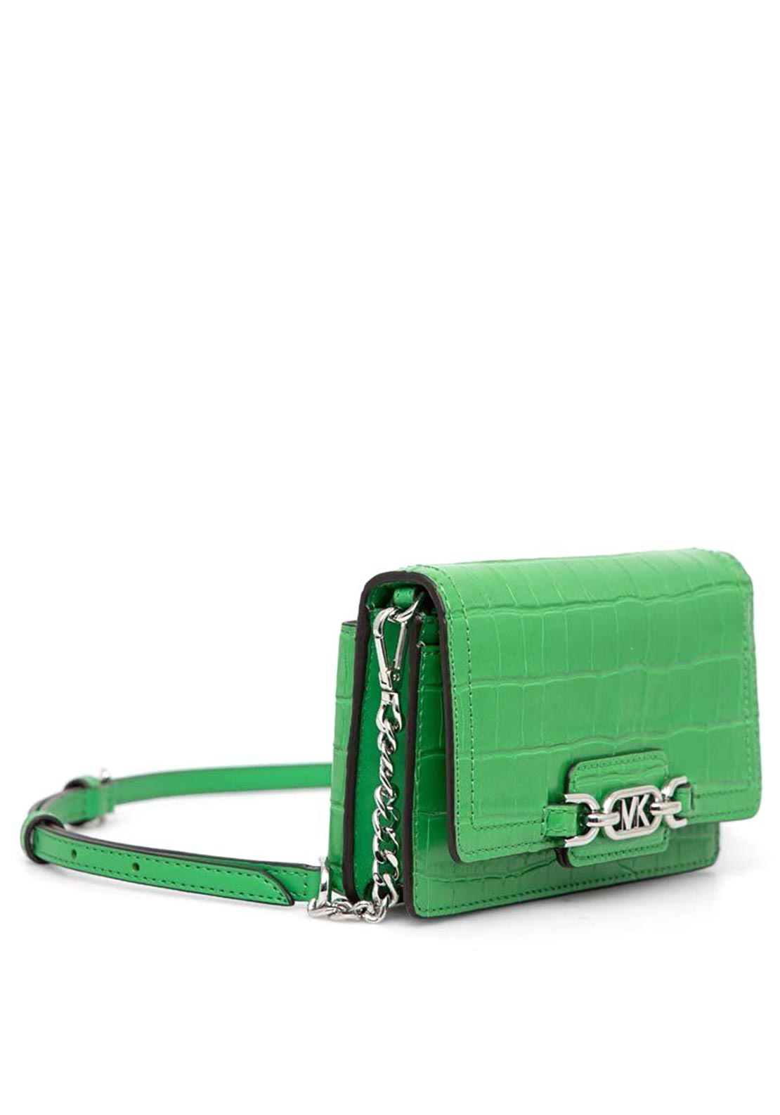 MICHAEL Michael Kors Heather Extra Small Croc Embossed Crossbody Bag, Palm