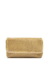 Zen Collection Diamante Mesh Clutch Bag, Gold