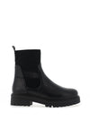 Millie & Co. Cleo Ribbed Panel Boots, Black