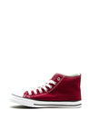 Millie & Co Canvas High Top Trainers, Wine