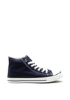 Millie & Co Canvas High Top Trainers, Navy
