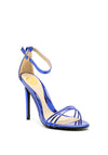Millie & Co Susie Metallic Heeled Sandals, Blue