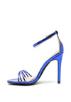 Millie & Co Susie Metallic Heeled Sandals, Blue