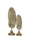 Mindy Brownes Feather Leaf Sculpture, Set of 2