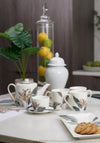 Mindy Brownes Interiors Birds of Paradise Table Runner, White Multi
