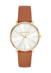 Michael Kors Pyper Leather Watch, Brown