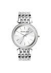 Michael Kors Women’s Oversized Darci Pave Stone & Bracelet Strap, Silver