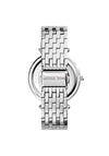 Michael Kors Women’s Oversized Darci Pave Stone & Bracelet Strap, Silver