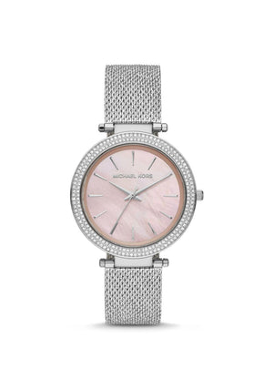 Michael Kors Darci Oversized Women’s Silver Mesh Strap, Silver