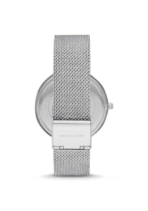 Michael Kors Darci Oversized Women’s Silver Mesh Strap, Silver