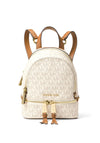MICHAEL Michael Kors Rhea Mini Leather Convertible Logo Backpack, Vanilla
