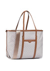 MICHAEL Michael Kors Beck Large Logo Print Tote, Vanilla & Acorn