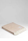 McNutt of Donegal Soft Lambswool Herringbone Throw, Basswood