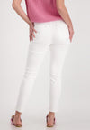 Monari Slim Leg Rhinestone Jeans, White