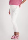Monari Slim Leg Rhinestone Jeans, White
