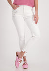 Monari Slim Leg Rhinestone Jeans, White